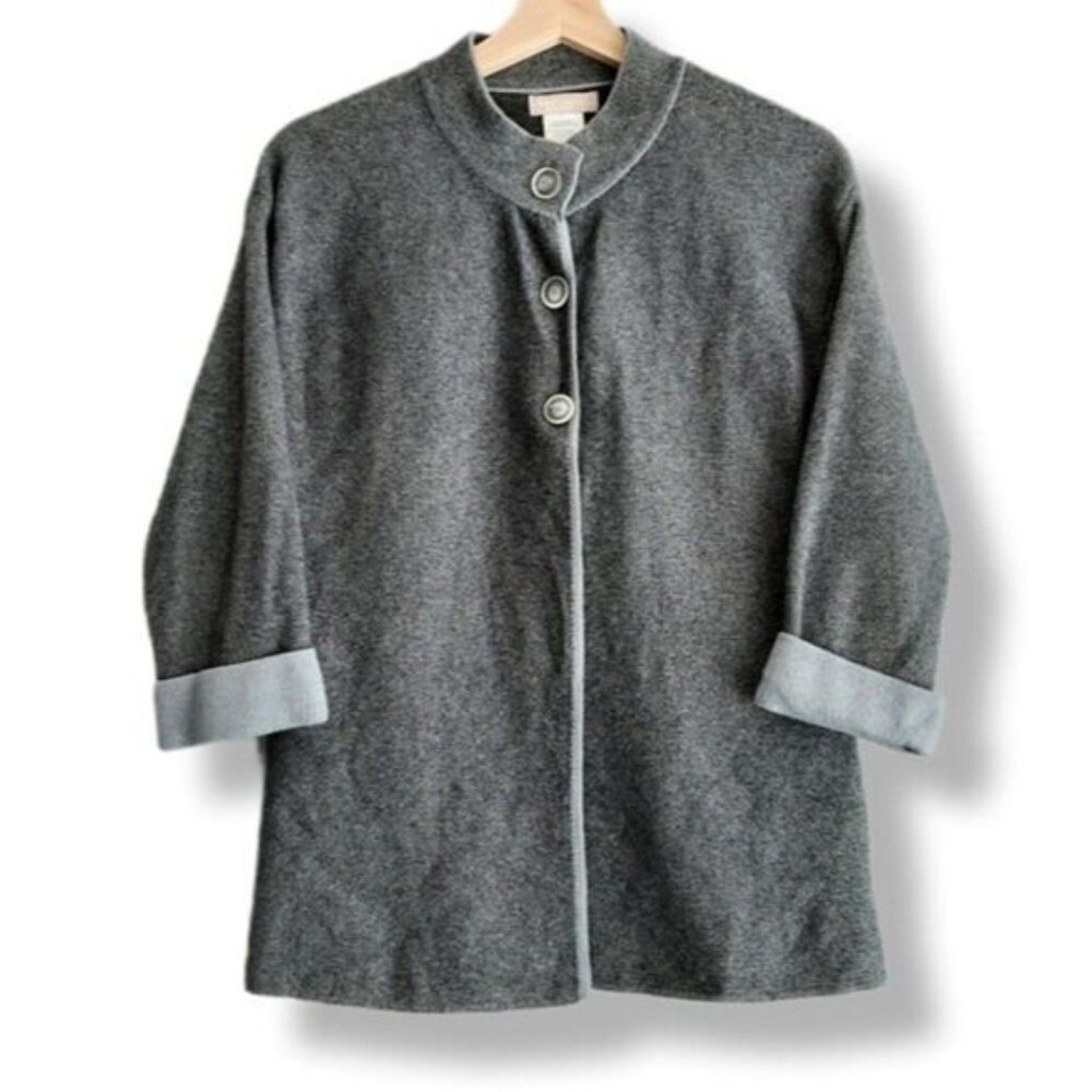 HEKLA & Co Italy Merino Cashmere Blend 3 Button Cardigan Sweater Sz M